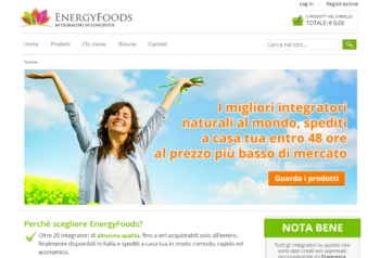 Realizzazione Sito eCommerce - energyfoods.it