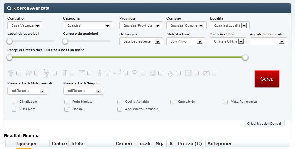 Ricerca Avanzata Immobili